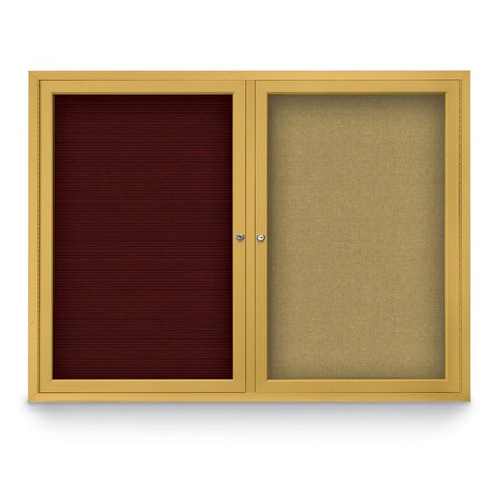 United Visual Products Corkboard, Amethyst/ Gold, 24" x 36" UV402-GOLD-AMETHY